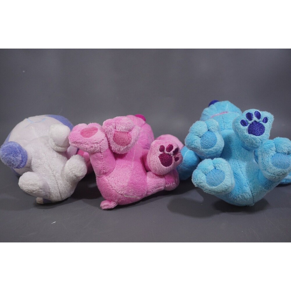Blues Clues & You! Lot Plush Stuff Animal Dog 6” Blue, Magenta, and Periwinkle - Picture 3 of 4